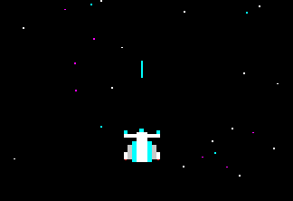 Galaga-style arcade shooter gameplay